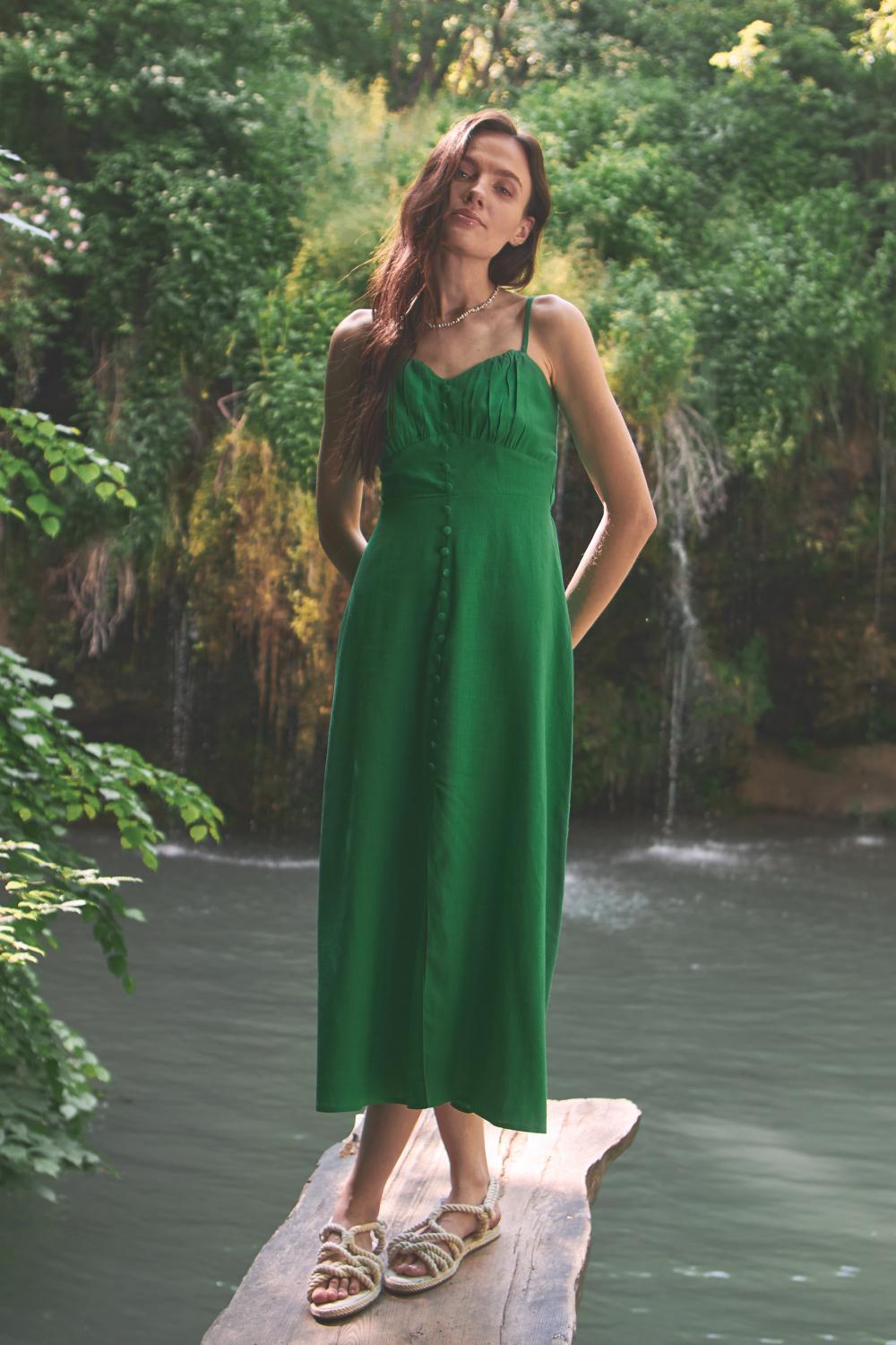 Sundress midi green by Gia Stimma