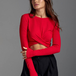 Ribbed crop-top with long sleeves 526.1
