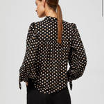 Blouse black with peas Moodo Z-KO-3615