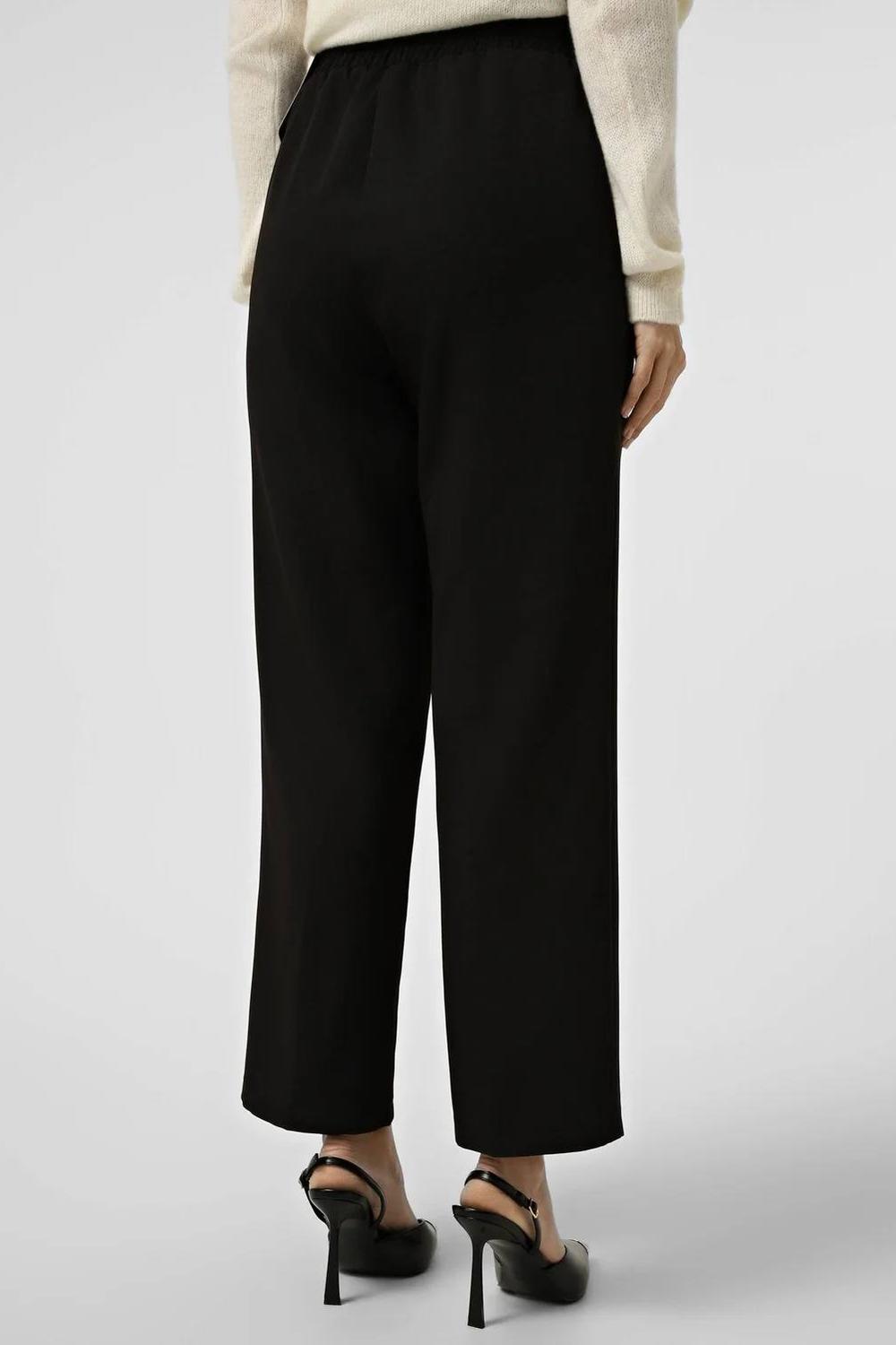 Black Classic Straight-Leg Pants