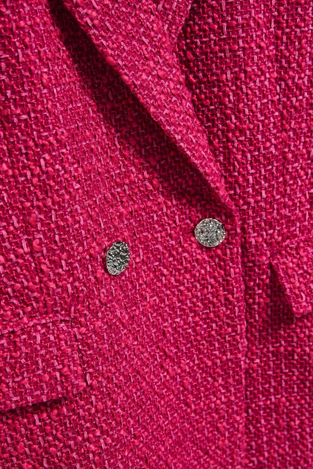 Women's fuchsia tweed jacket Z-MR-4204 MOODO