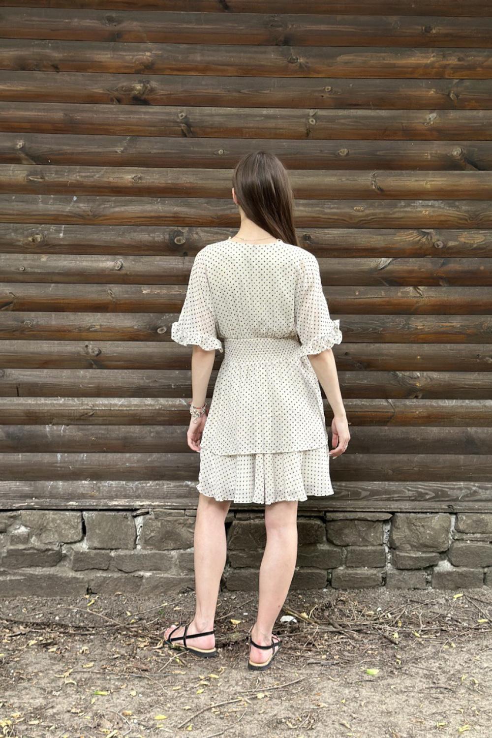 Dress in pea chiffon Moodo L-SU-4035