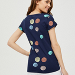 T-shirt blue with Moodo print L-TS-3241