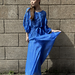 Dress with embroidery in electric color 07995 MAXA