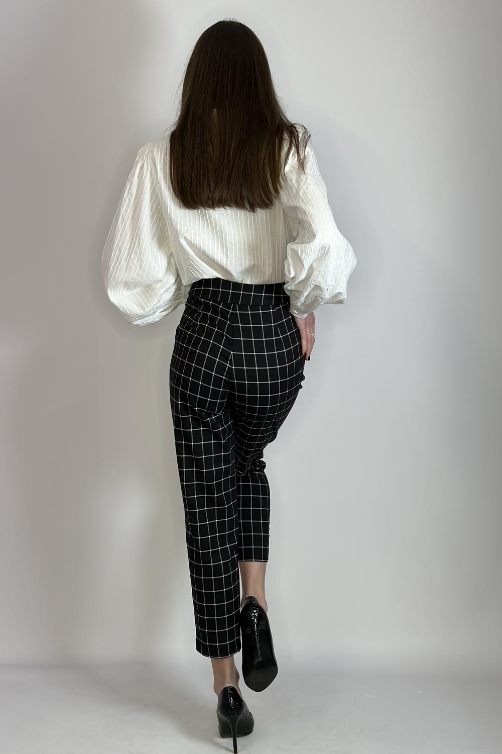 Брюки теплі в клітинку Yuka Paris
