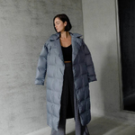 Stylish down jacket for cold weather with a hood