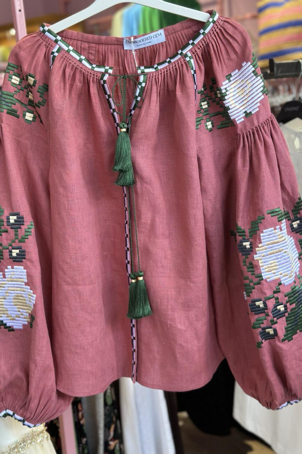 Women's embroidered shirt Stefania Embroidered Gem