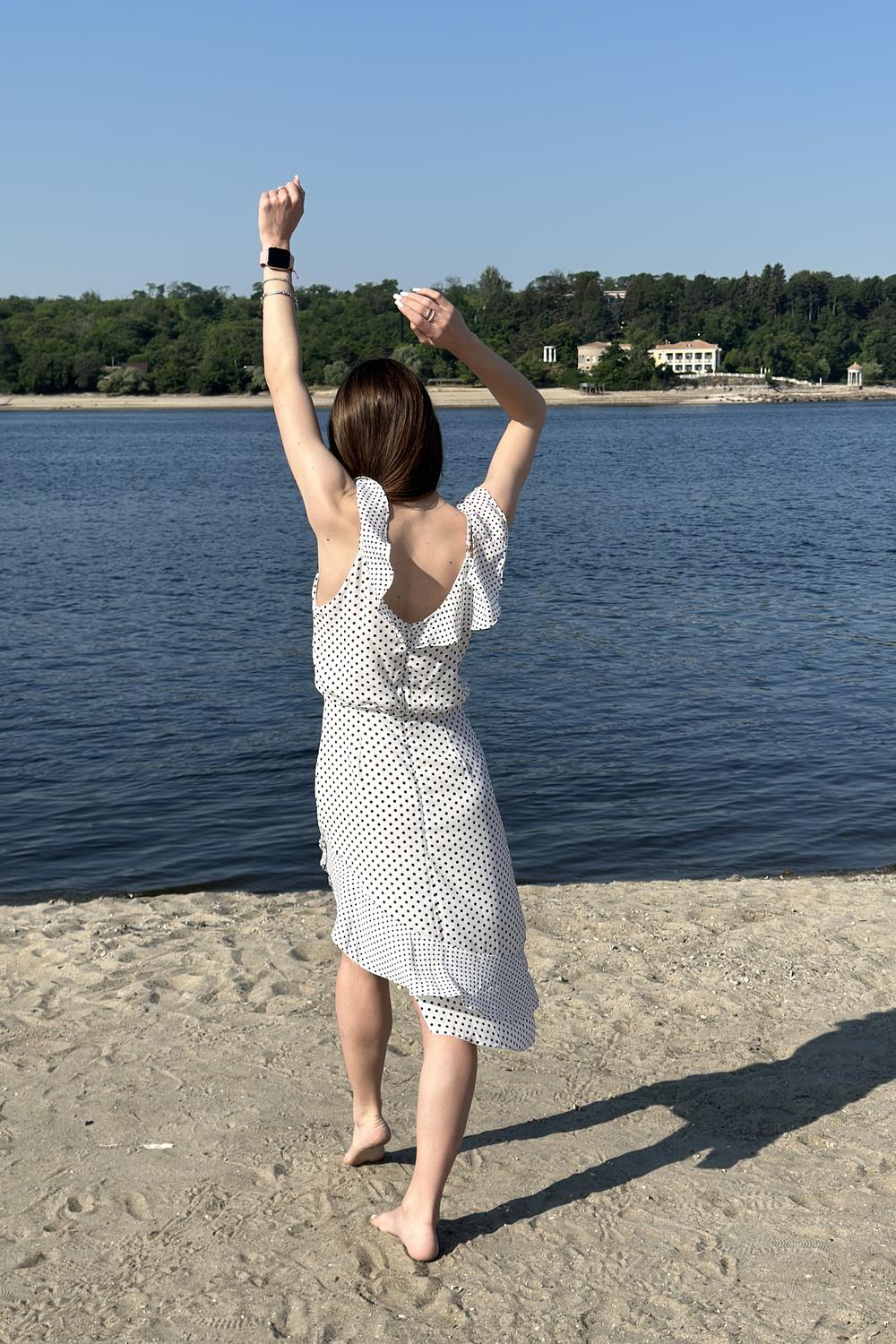 Sundress chiffon in peas SS19-122