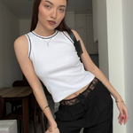 White T-shirt with black trim 78182_white