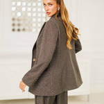 Classic women's chocolate grey cashmere three-piece suit 558_grey