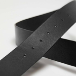 Black wide belt made of eco-leather
