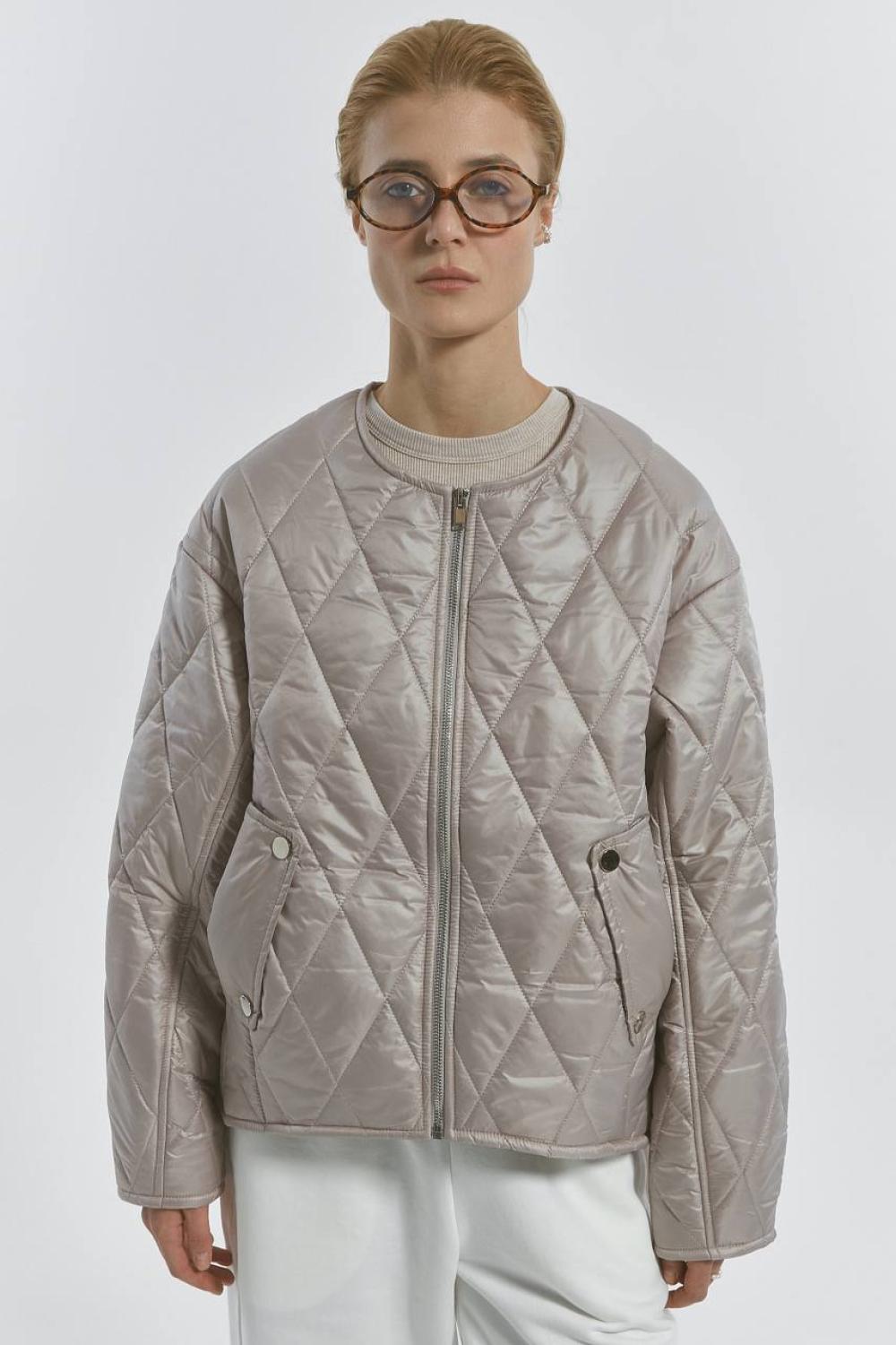 Silver quilted jacket