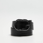 Black women's eco-leather belt