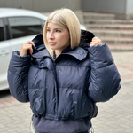 Navy short vest jacket 1365-Realiz