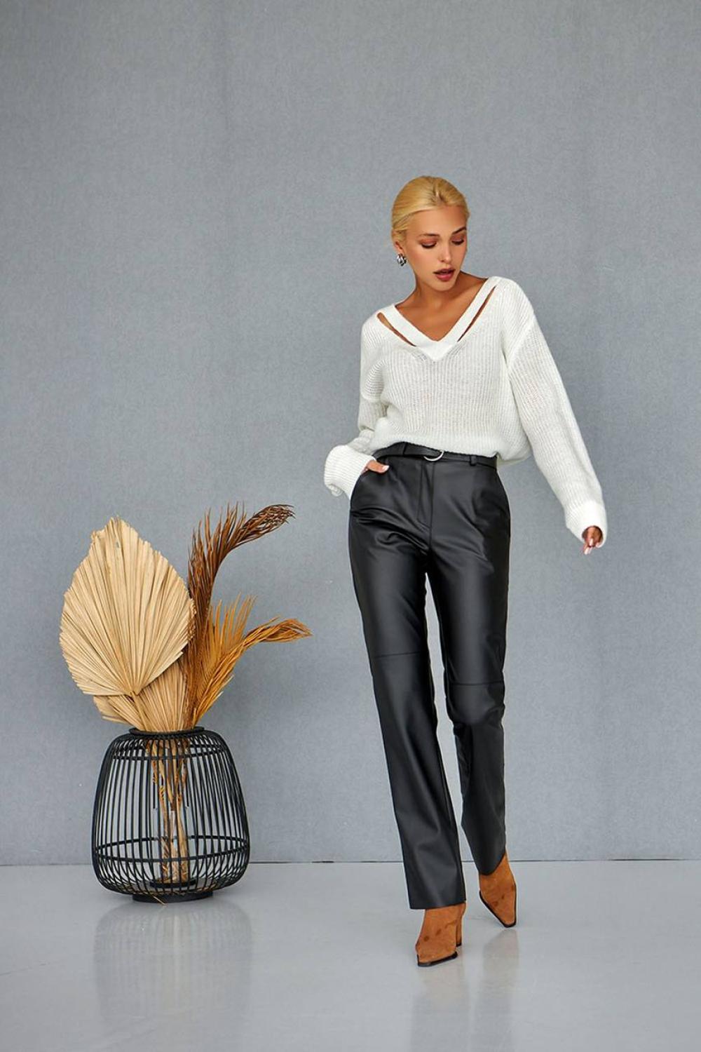 A lightweight ribbed sweater