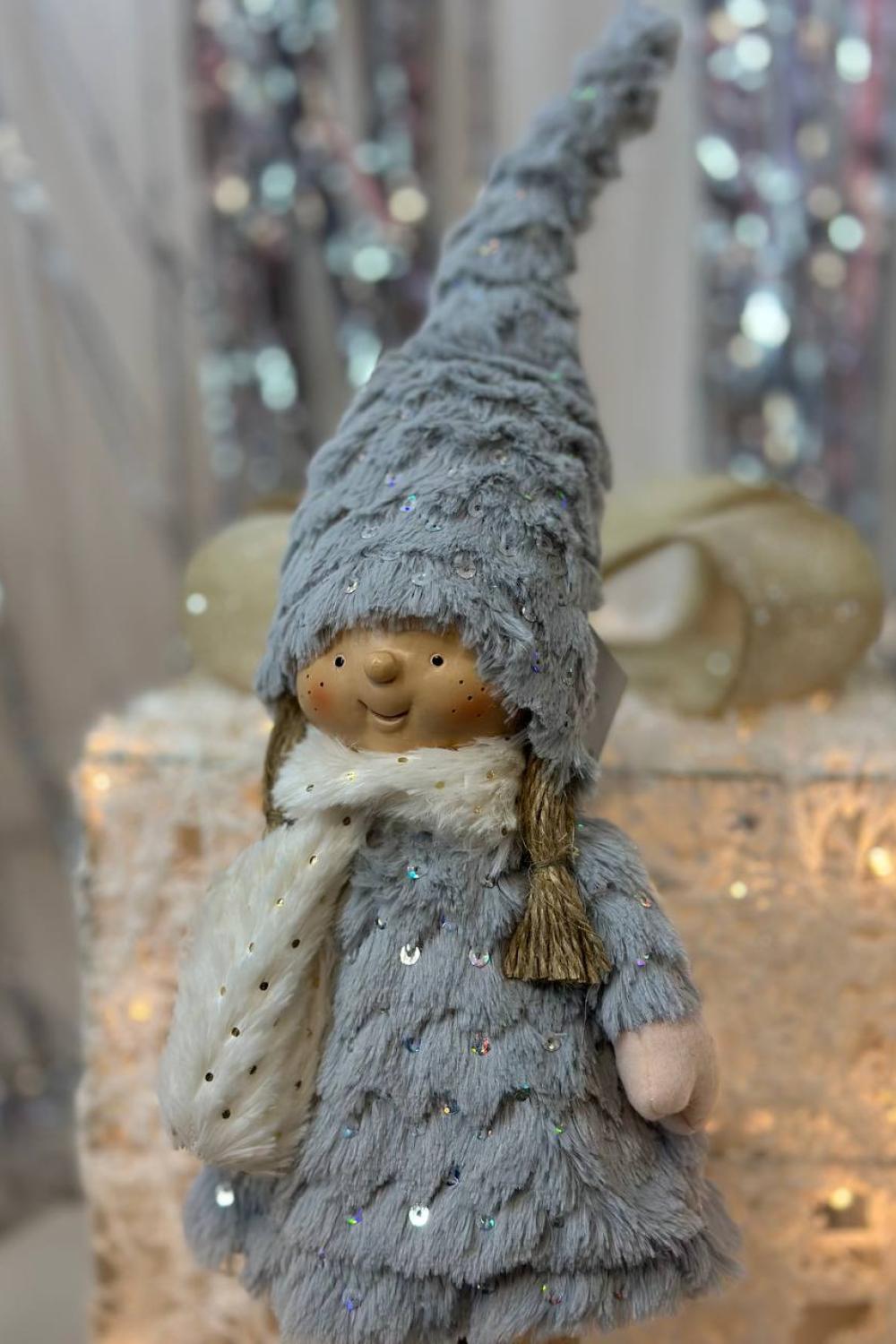 Christmas fairy in grey