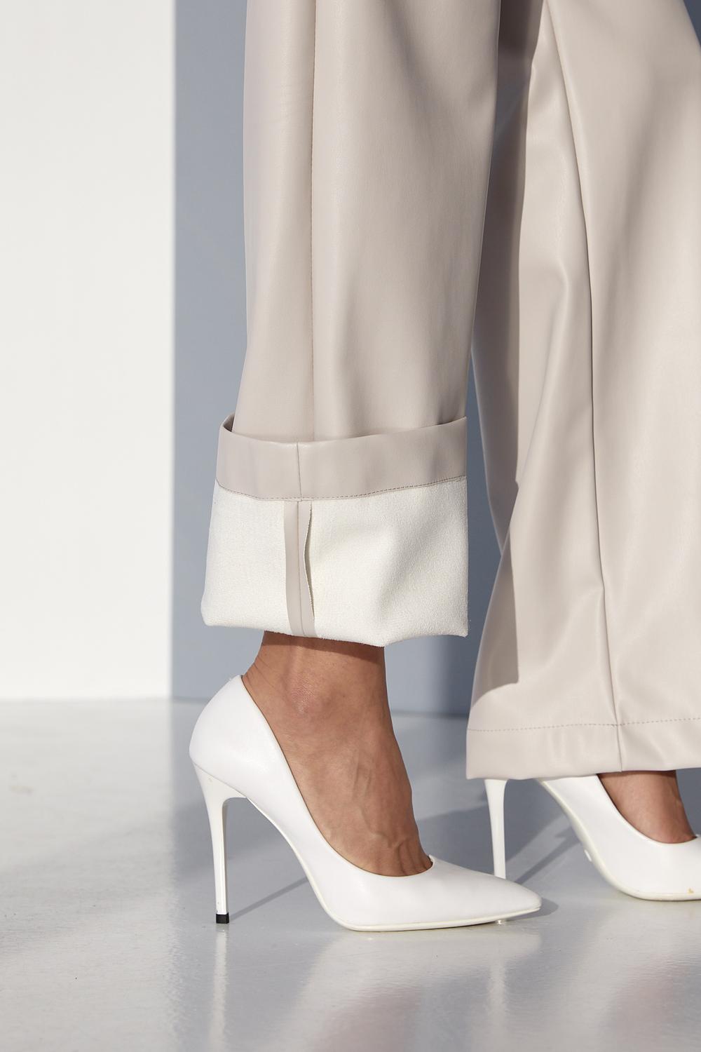 Palazzo pants made of milk eco-leather 250.2 Artmon