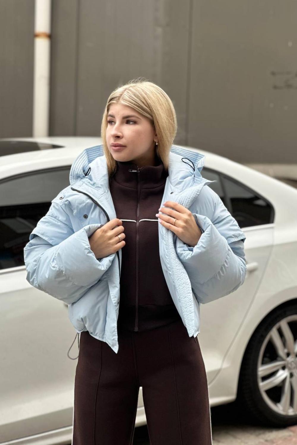 Blue short vest jacket 1365-blueRealiz
