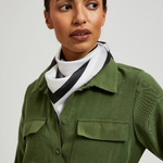 A white and black silk scarf MOODO