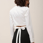 Ecru silk blouse