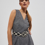 Belt black and white made of eco-leather MOODO L-PA-4002