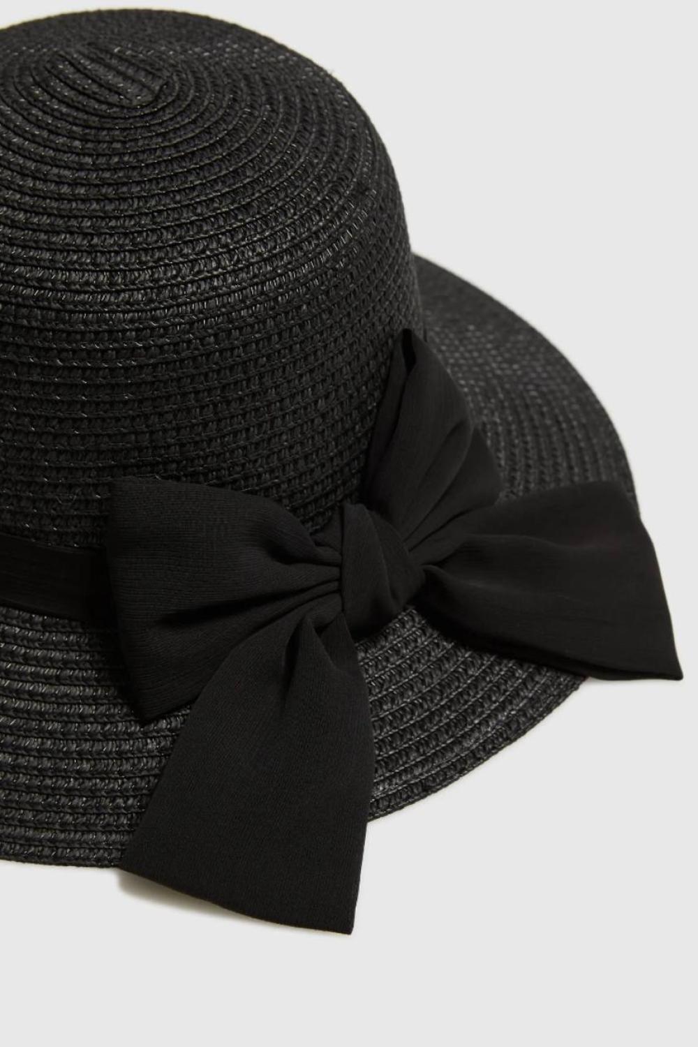 Black wicker hat