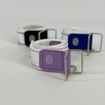 SOLMAR lavender-white textile belt