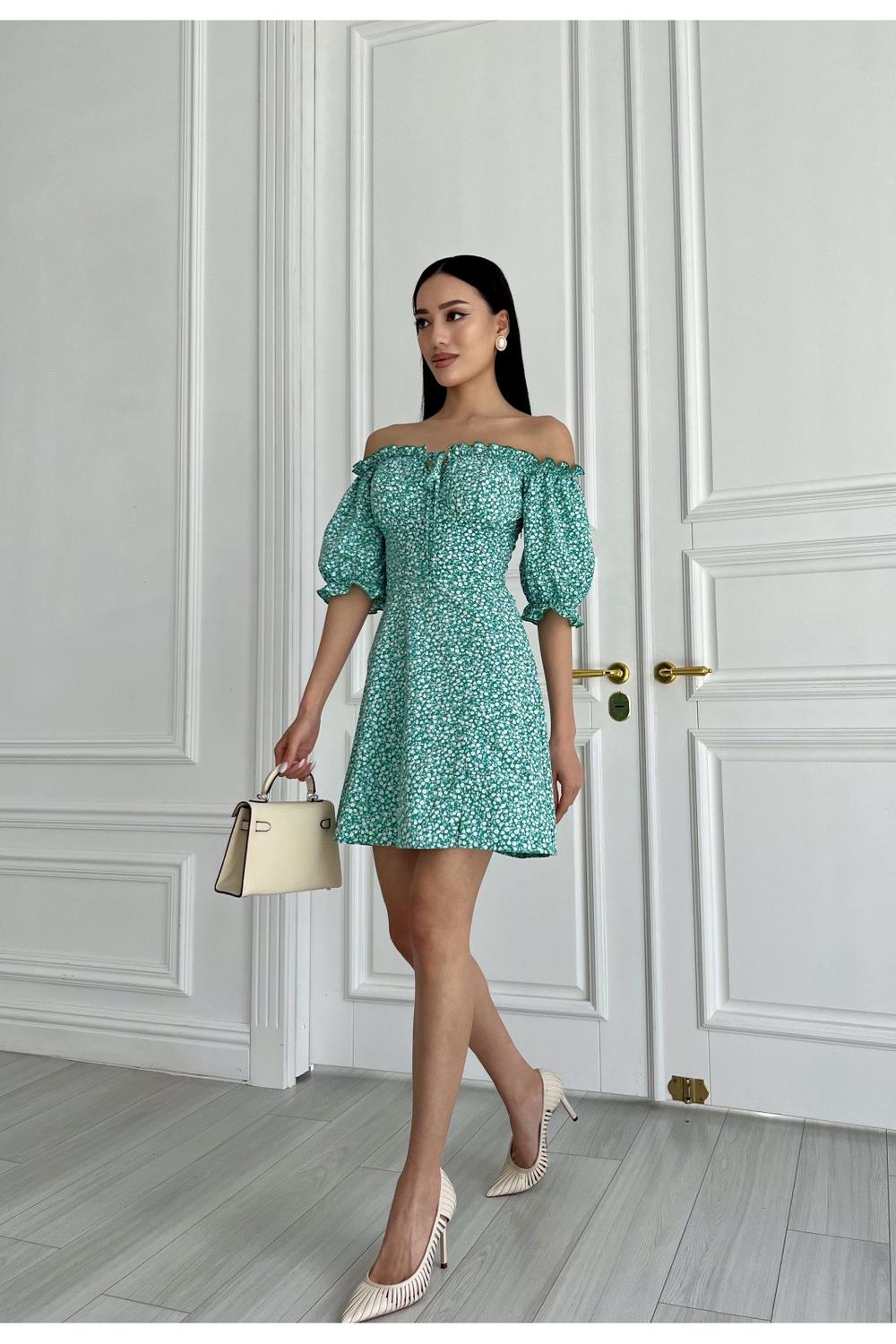 Сукня міні зелена Larionoff