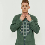 Custom embroidered emerald men's shirt EMBROIDERED GEM