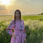 Rose embroidered dress