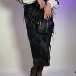 Спідниця чорна з пір'ями FRIDA NocheMio
