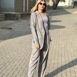Gray tencel pants