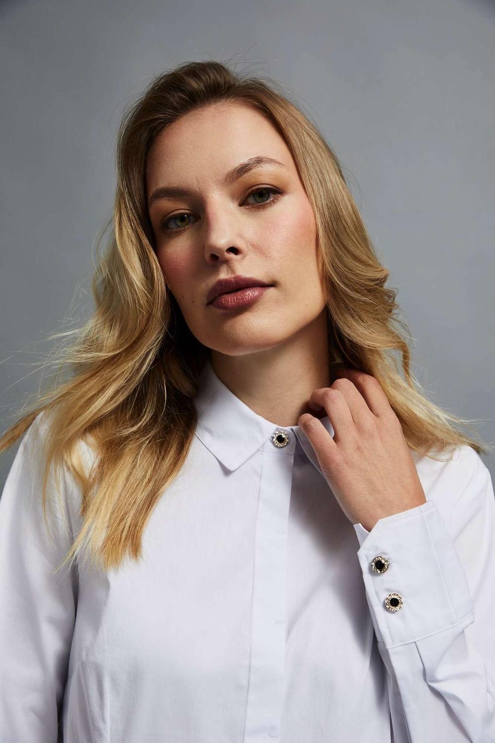 Women's basic white shirt Z-KO-4212 MOODO