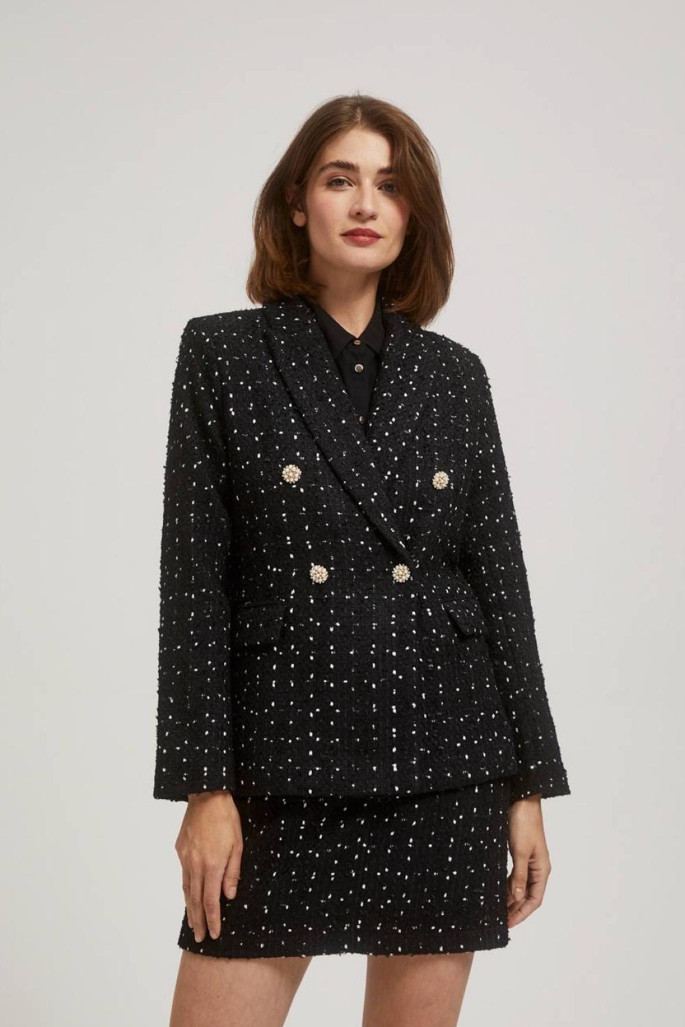 Black tweed jacket Z-MR-4212-L-realiz