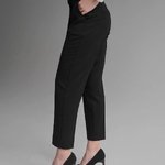 Classic black high-waisted pants