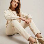 Спортивні молочні штани утеплені