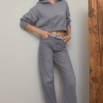Crop grey sweater