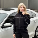 Black fleece tracksuit