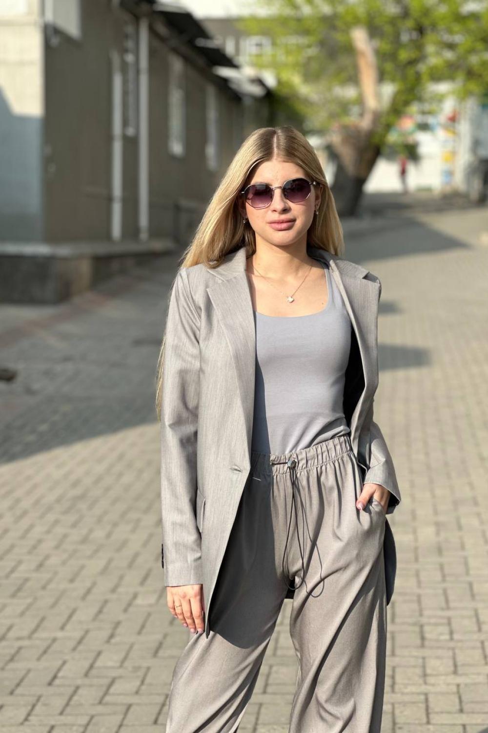 Gray tencel pants