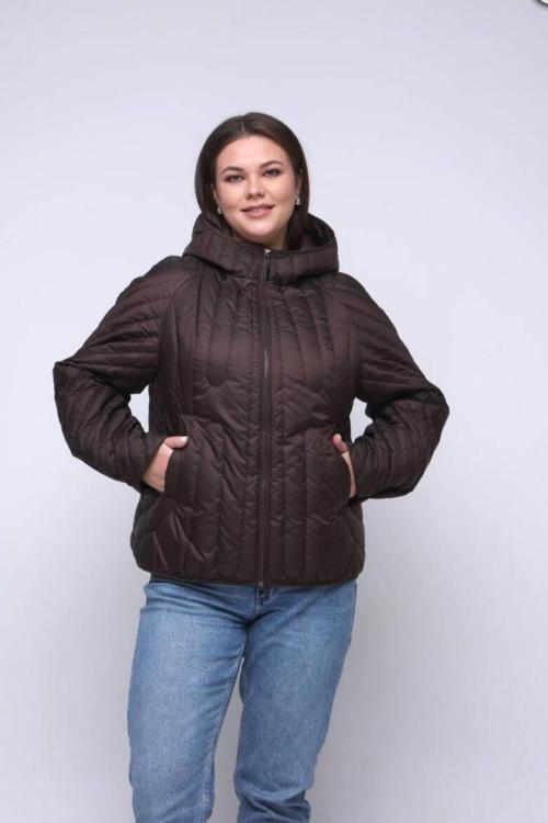 Spring jacket in choko color in large sizes