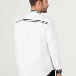 Men's embroidered shirt white