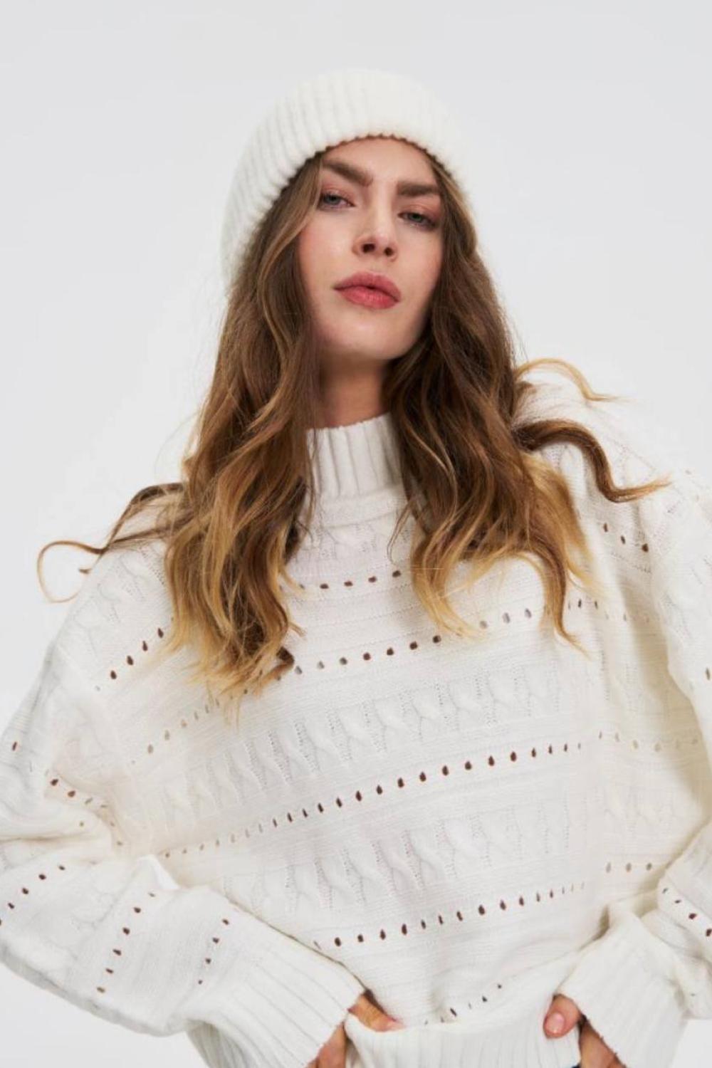 Women's white sweater