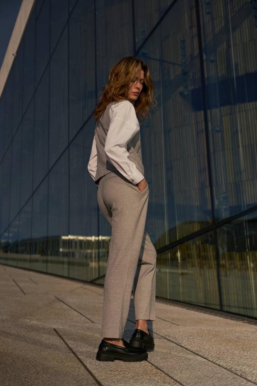 Classic grey mini check trousers Z-SP-4810-L-realiz