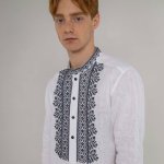 Вишиванка чоловіча біла Терен