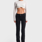 Black flared jeans