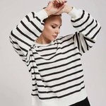 White jacket with black stripes on a biker MOODO