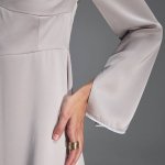 Romantic taupe mini dress