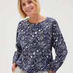 Blue printed blouse