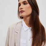 Jacket beige with short sleeves Moodo L-MR-4008