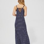Blue striped knit dress MOODO